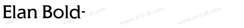 Elan Bold字体转换